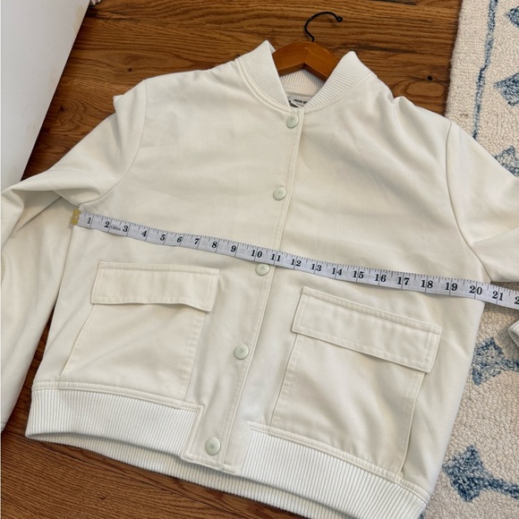 Jason Wu Bomber Jacket Women's Size Medium Cream Button up - Picture 11 of 12